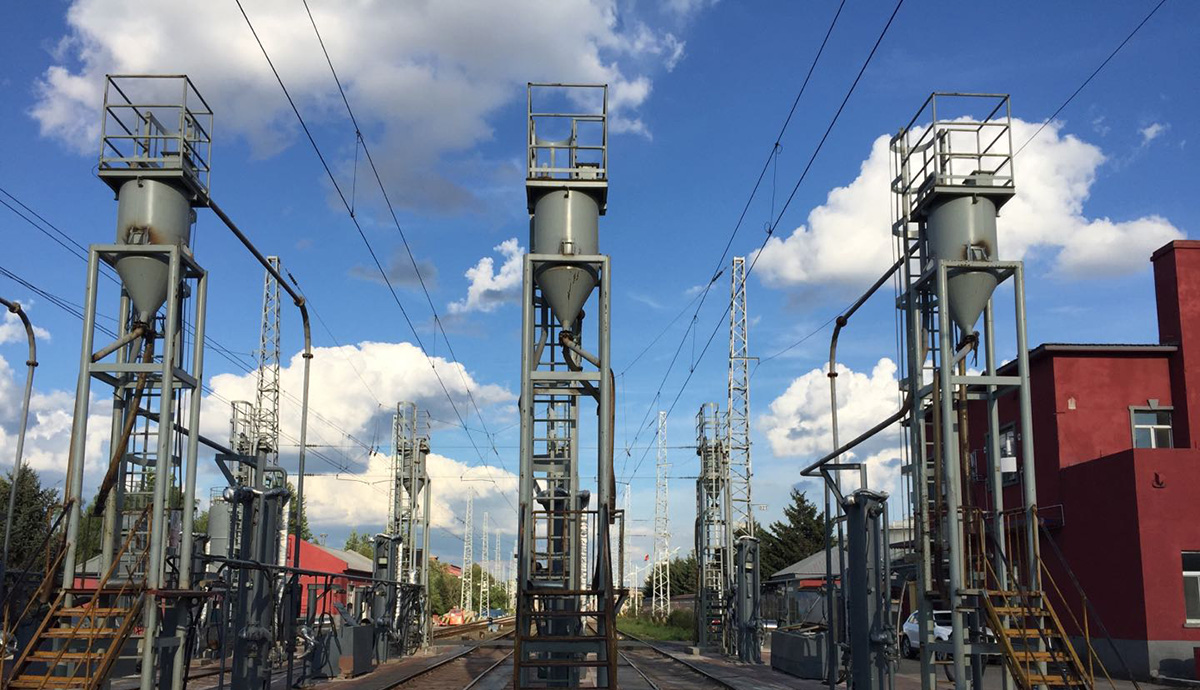 列車砂箱裝氣力輸送 列車砂箱裝箱氣力輸送解決方案