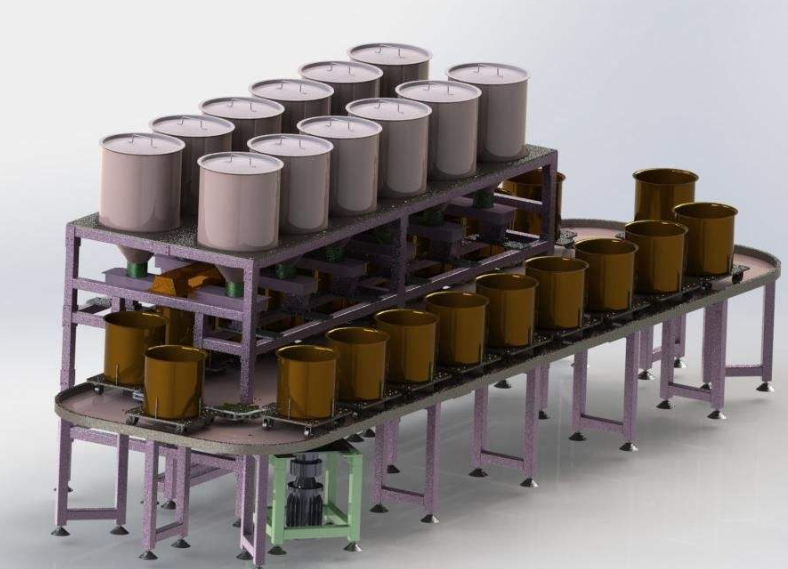 鋰電池正負(fù)極材料自動稱重配料系統(tǒng)